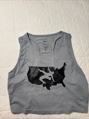 Nike Cropped USA Wrestling Tank Top
